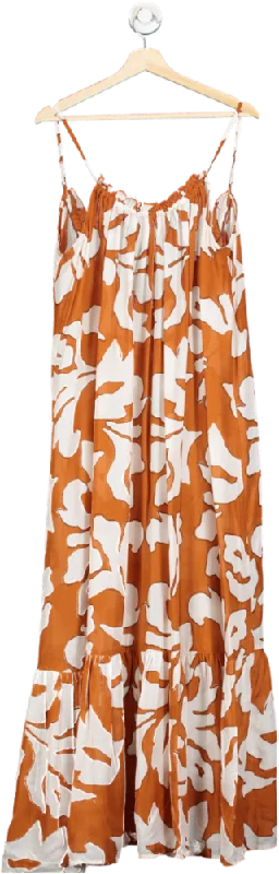 Anthropologie Orange The Malika Cover-up Maxi Dress UK Size 12