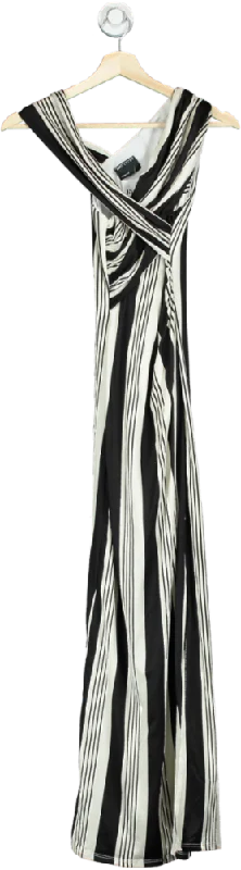 ASOS Black and White Striped Maxi Dress XS