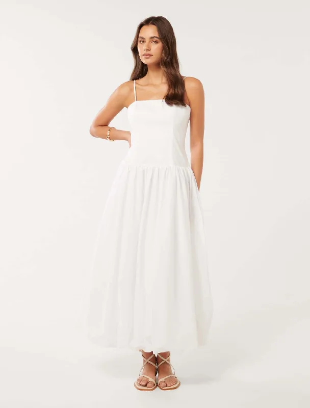 Camila Bubble Hem Midi Dress