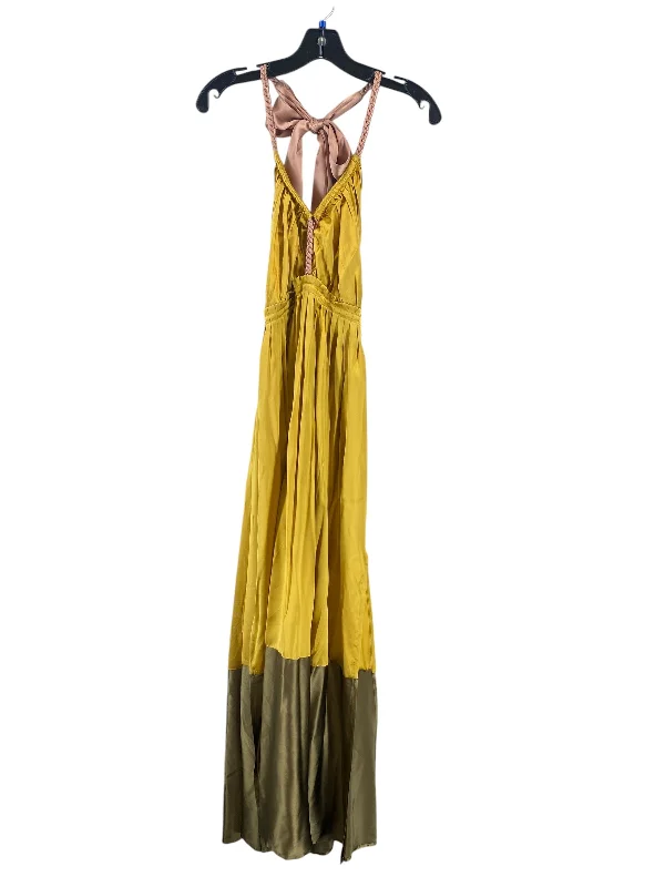 Dress Casual Maxi By Anthropologie In Yellow, Size: M