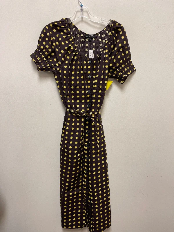 Dress Casual Maxi By J. Crew In Brown & Yellow, Size: Xxs