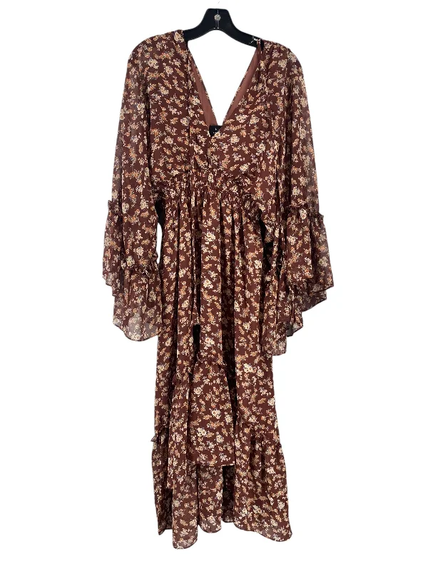 Dress Casual Maxi By Vici In Brown, Size: Xs