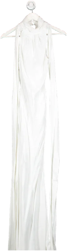 Karen Millen White High Necked Maxi Dress UK 6