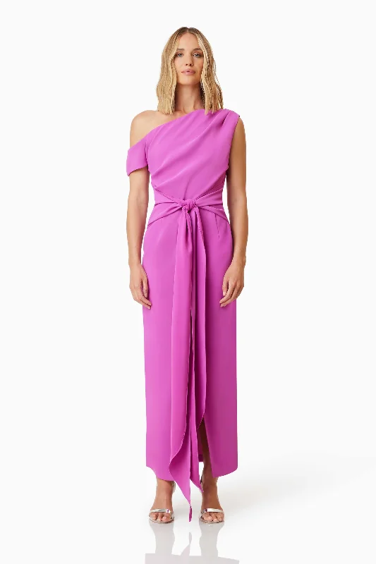 Kenna Cocktail Midi Dress In Purple