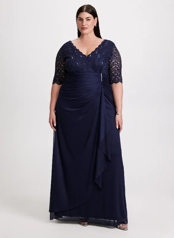 Lace Bodice Maxi Dress