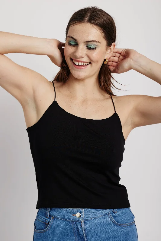 The Shock Cord Basic Cami in Black