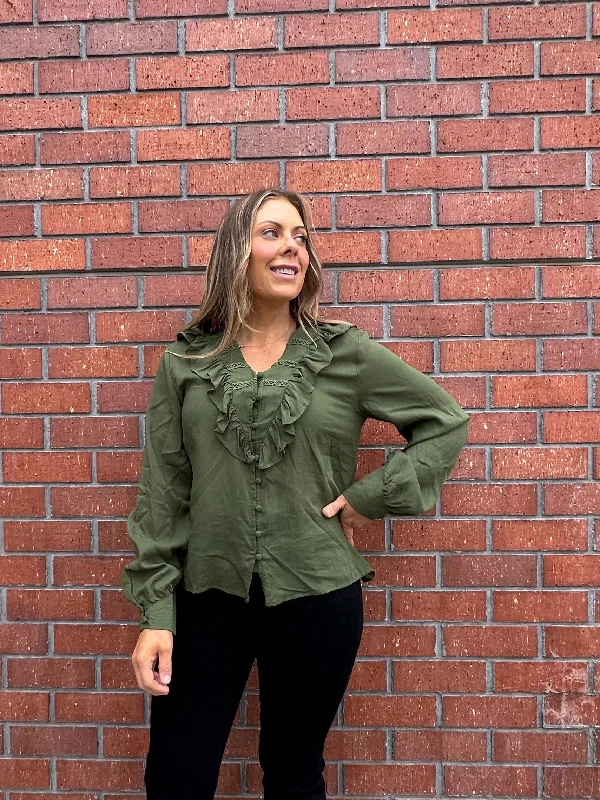 Amanda Blouse - Olive