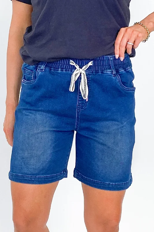 Elm Status Denim Short Dark Blue Denim