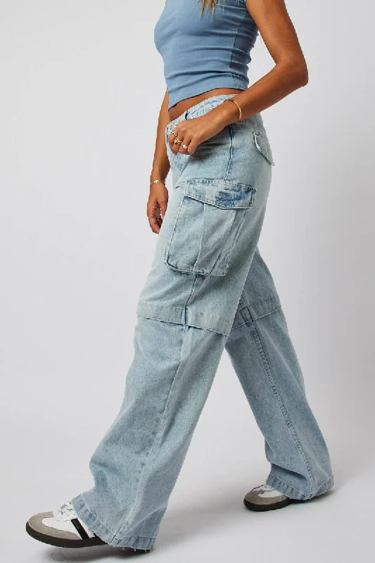 Denim Cargo Jean Out Pocket