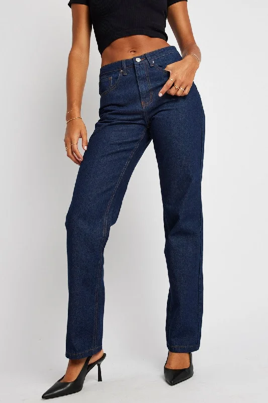 Denim Straight Jean High Rise