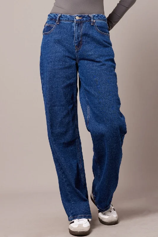 Denim Straight Jean Mid Rise