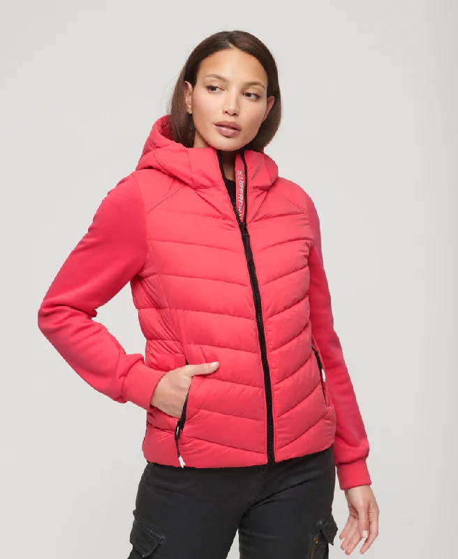 Hooded Storm Hybrid Padded Jacket | Active Pink