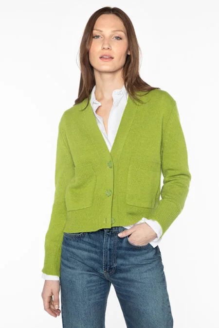 Kinross Cashmere Pocket Vee Cardigan