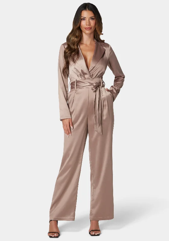 Satin Blazer Jumpsuit