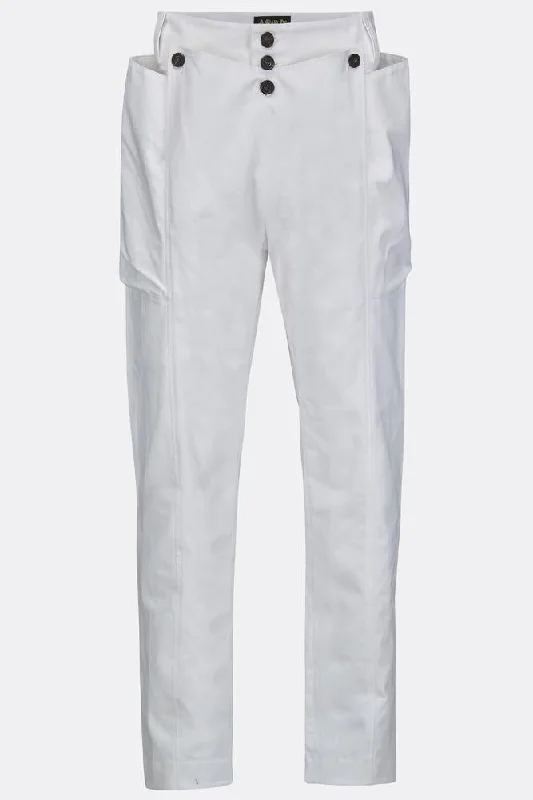 SEA DOG TROUSERS IN WHITE COTTON