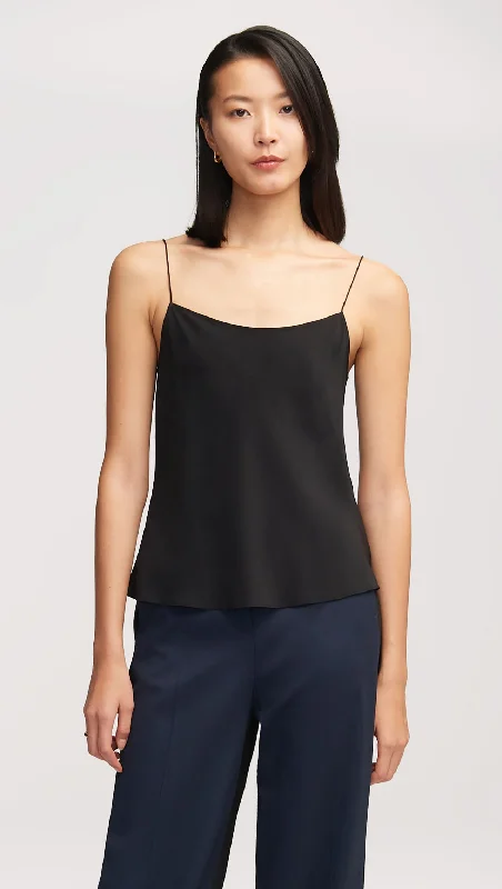 Camisole in Matte-side Silk Charmeuse | Black