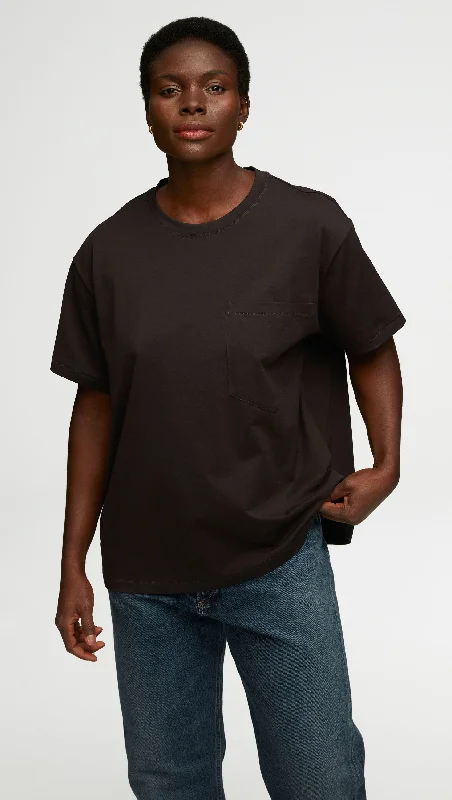 Oversized Pocket Tee in Cotton Jersey | Black