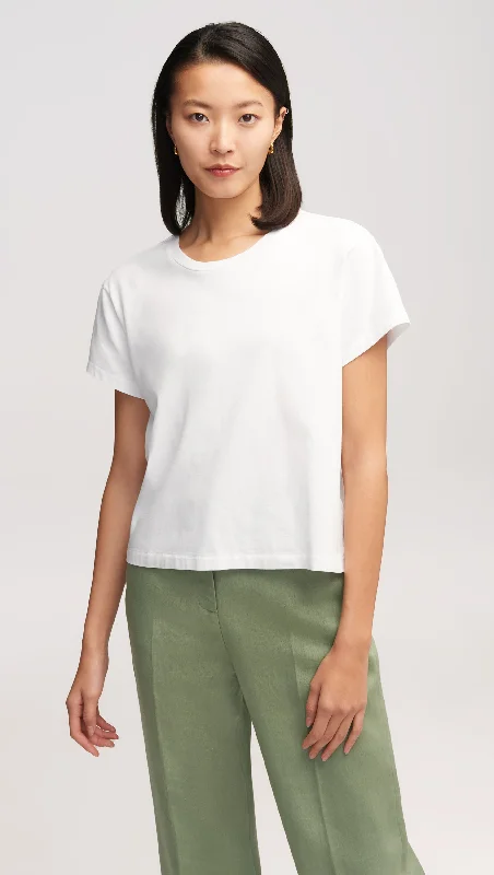 Shrunken Tee in Cotton Jersey | White